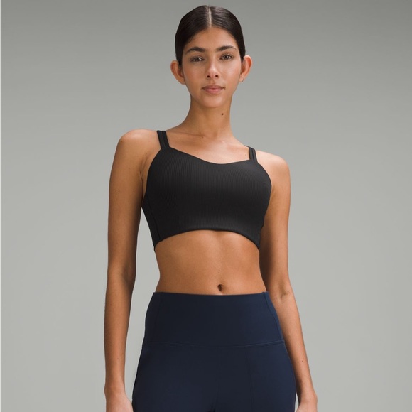 Like a Cloud Ribbed Longline Bra - Black - Sz 10 - Picture 5 of 5